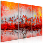 New York Sunset Canvas Print with Modern Style