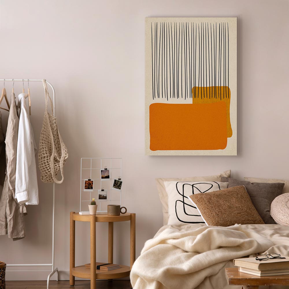 Abstract Rain on the Beach Vertical Canvas Print