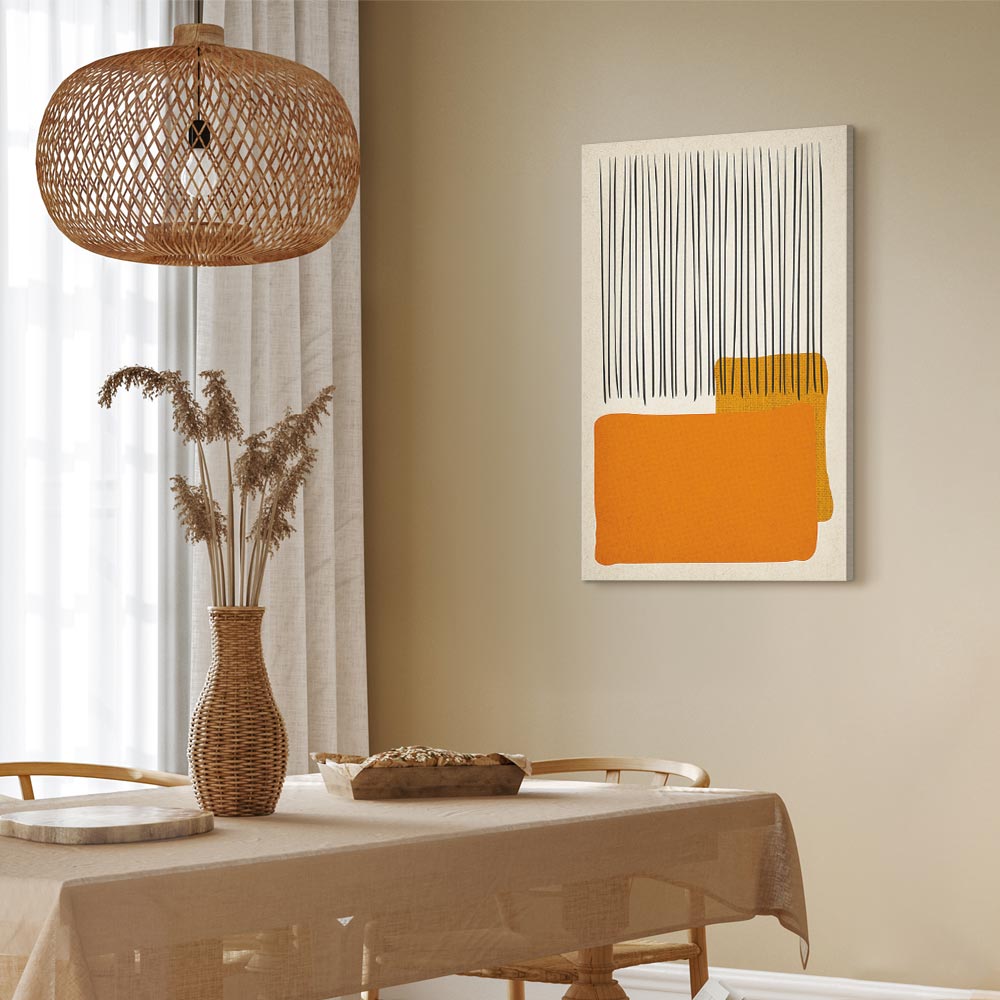 Abstract Rain on the Beach Vertical Canvas Print