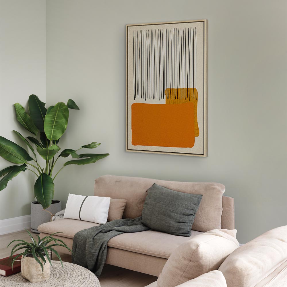 Abstract Rain on the Beach Vertical Canvas Print