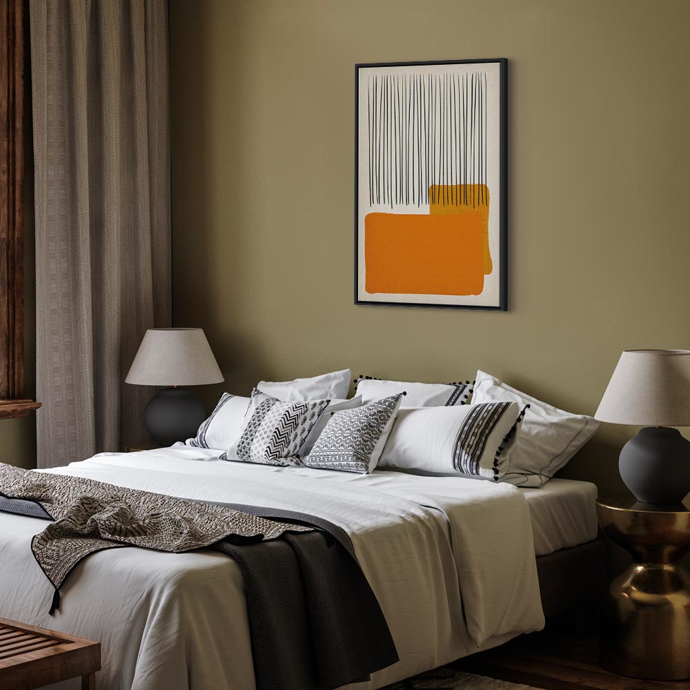 Abstract Rain on the Beach Vertical Canvas Print