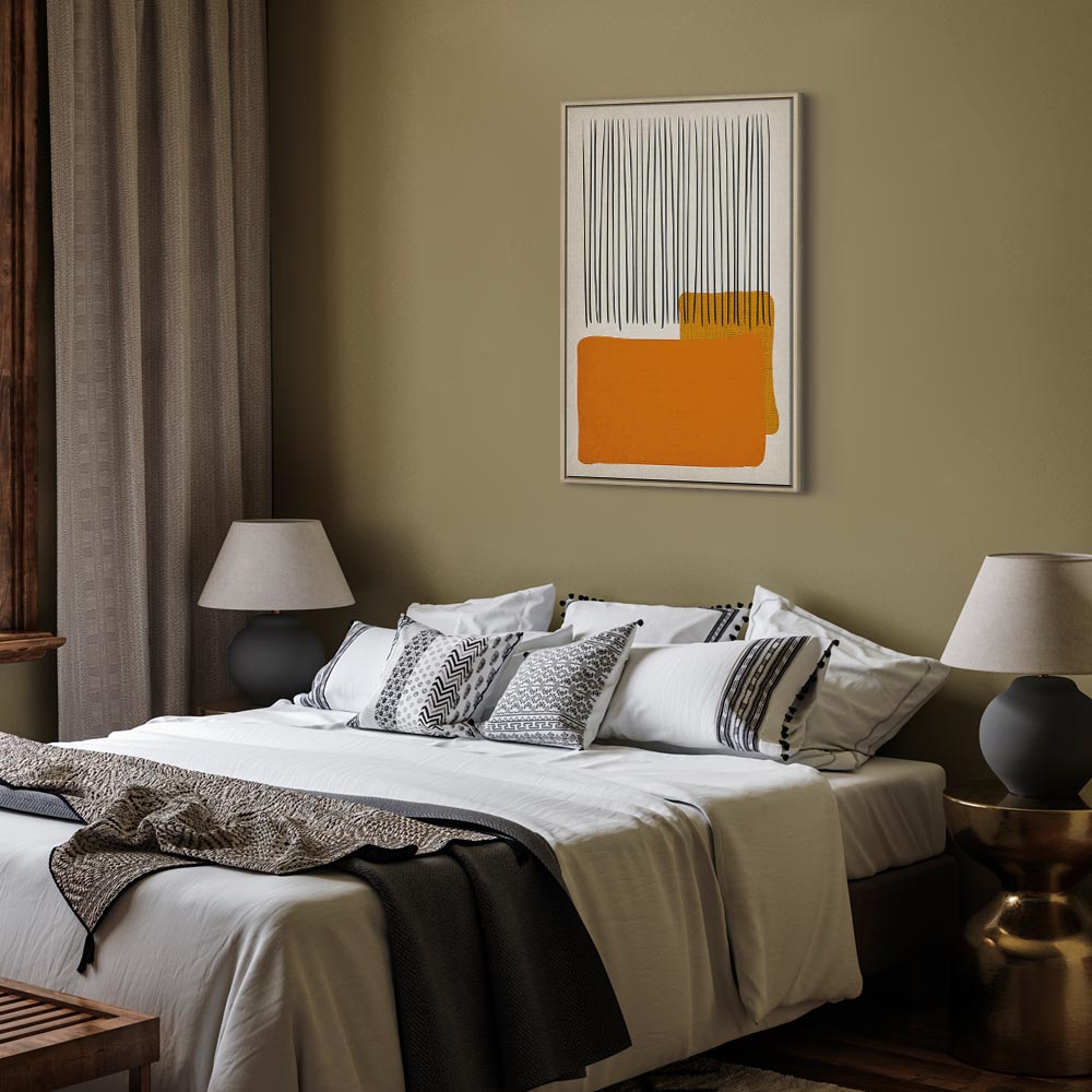 Abstract Rain on the Beach Vertical Canvas Print