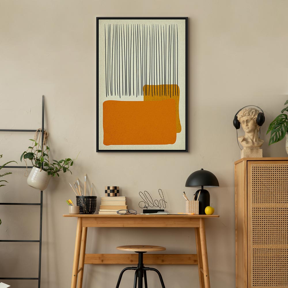 Abstract Rain on the Beach Vertical Canvas Print