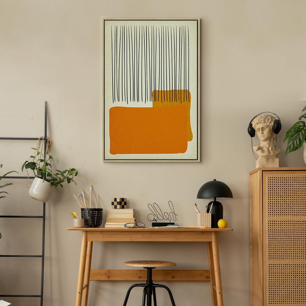 Abstract Rain on the Beach Vertical Canvas Print