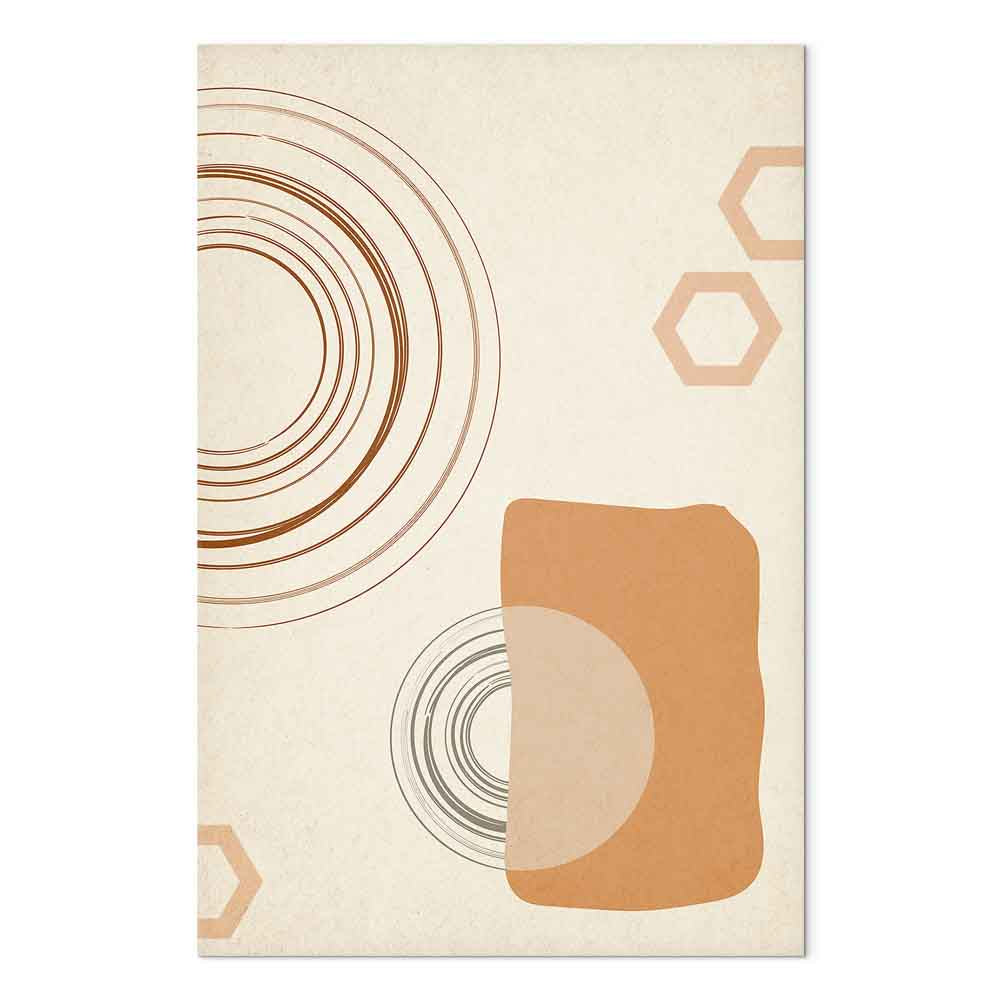 Sand Castles Abstract Geometric Canvas Print