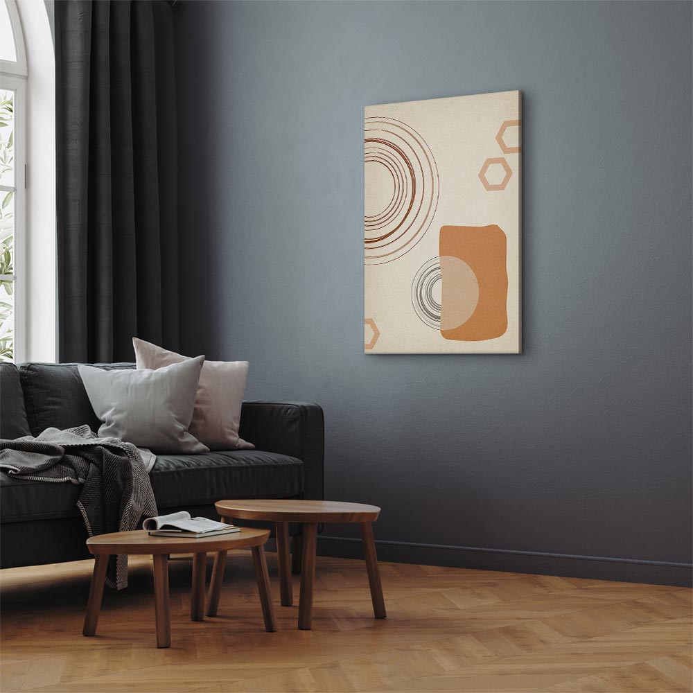 Sand Castles Abstract Geometric Canvas Print