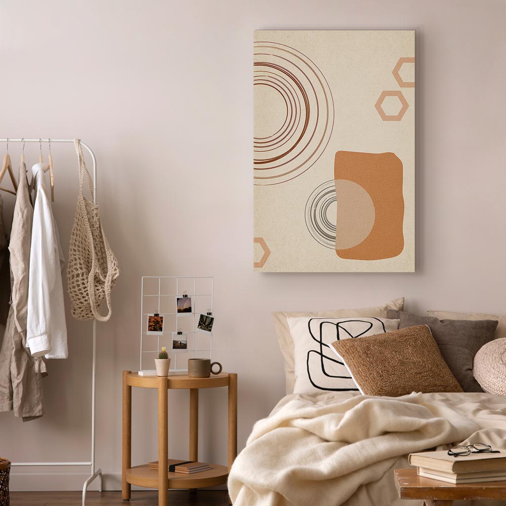 Sand Castles Abstract Geometric Canvas Print