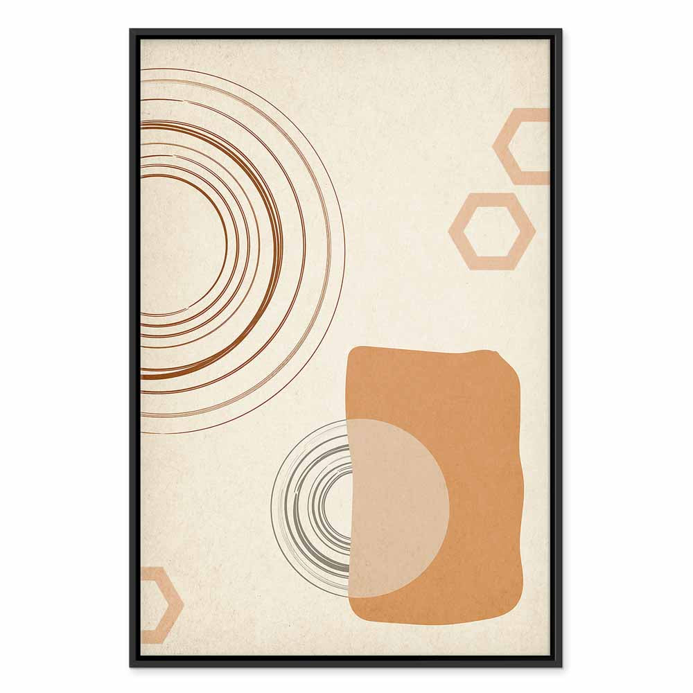 Sand Castles Abstract Geometric Canvas Print