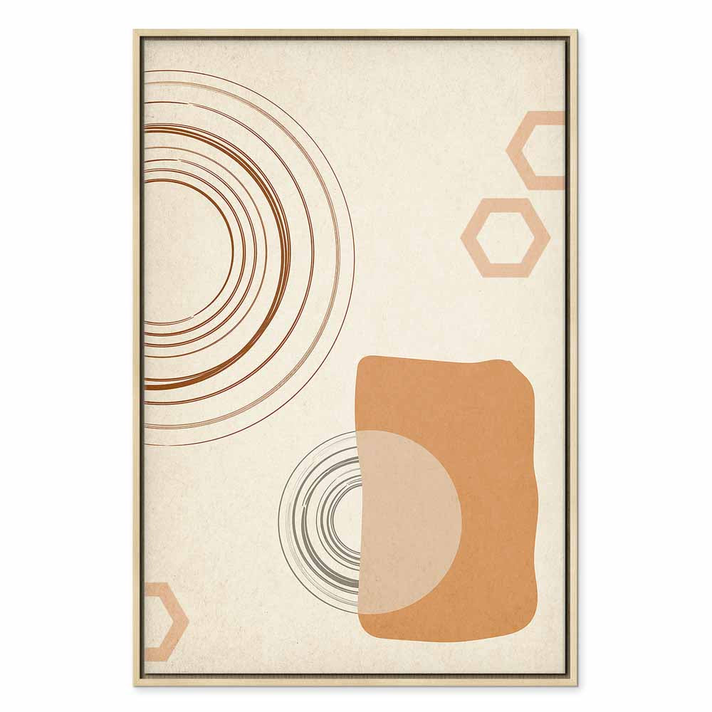 Sand Castles Abstract Geometric Canvas Print