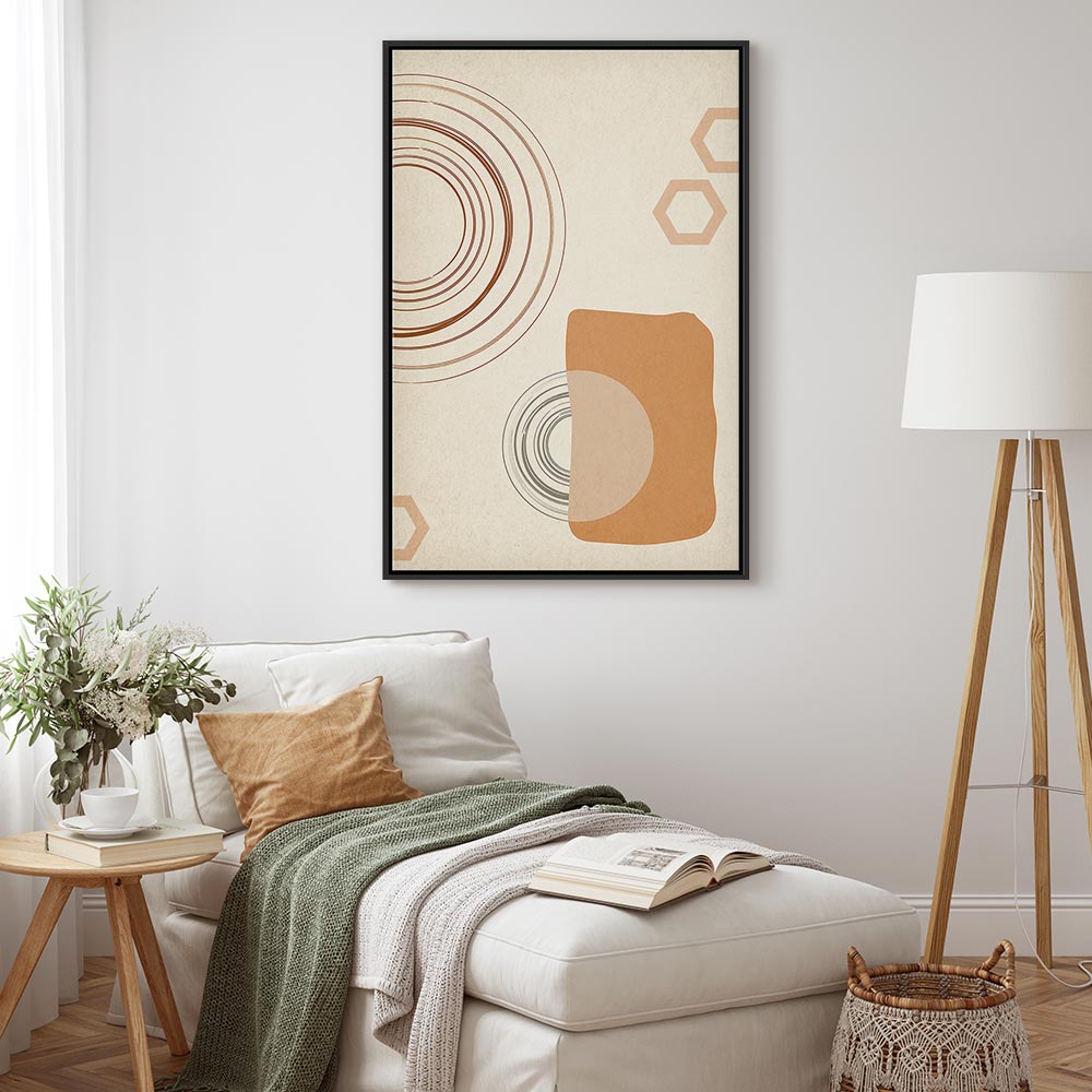 Sand Castles Abstract Geometric Canvas Print