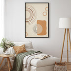 Sand Castles Abstract Geometric Canvas Print