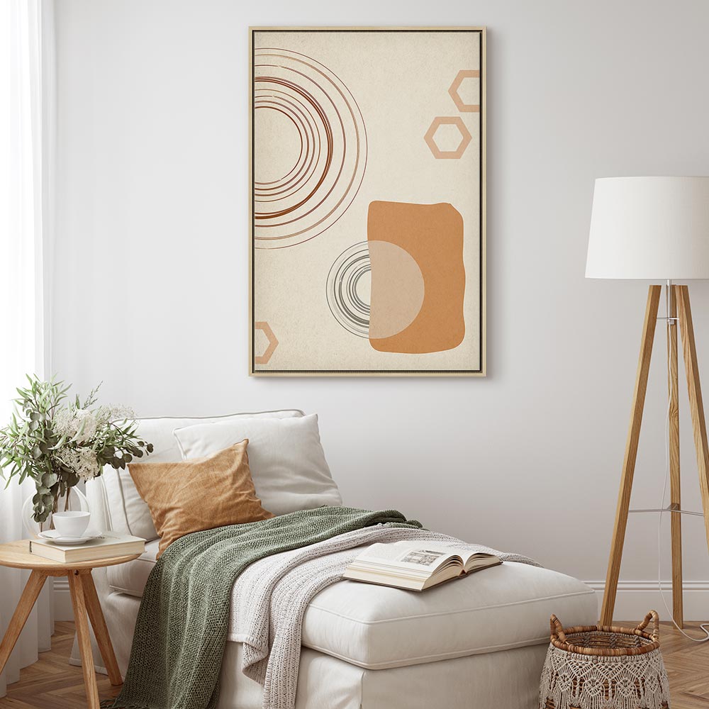 Sand Castles Abstract Geometric Canvas Print