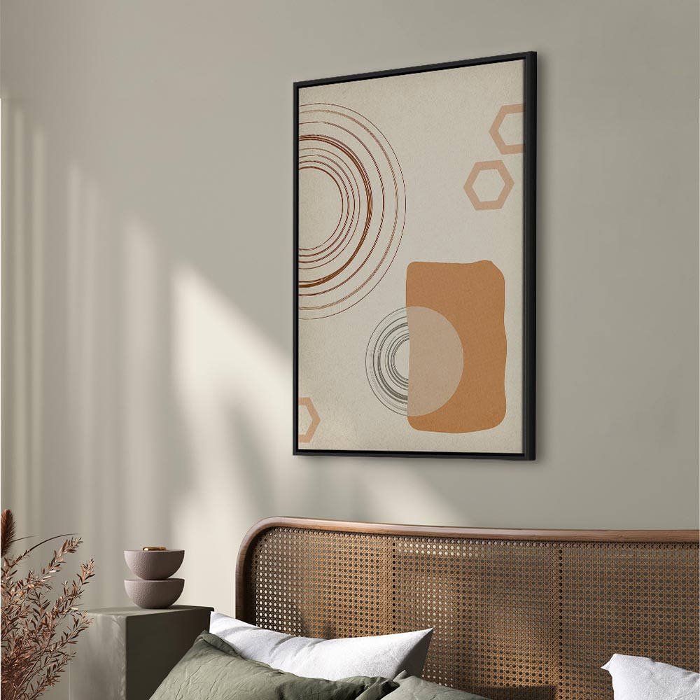 Sand Castles Abstract Geometric Canvas Print