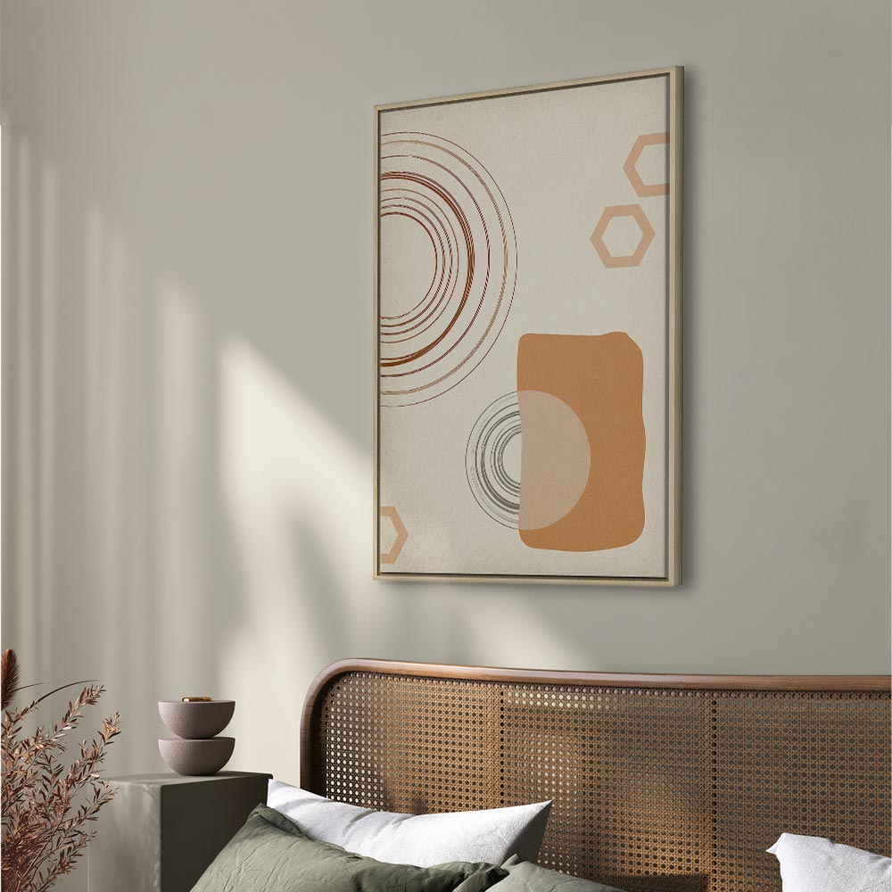 Sand Castles Abstract Geometric Canvas Print