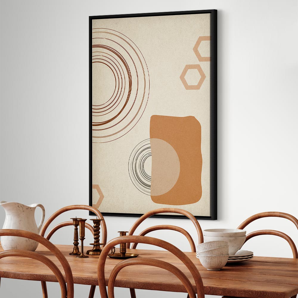 Sand Castles Abstract Geometric Canvas Print