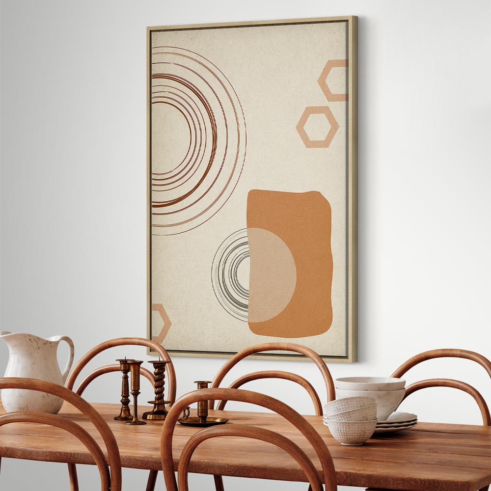 Sand Castles Abstract Geometric Canvas Print