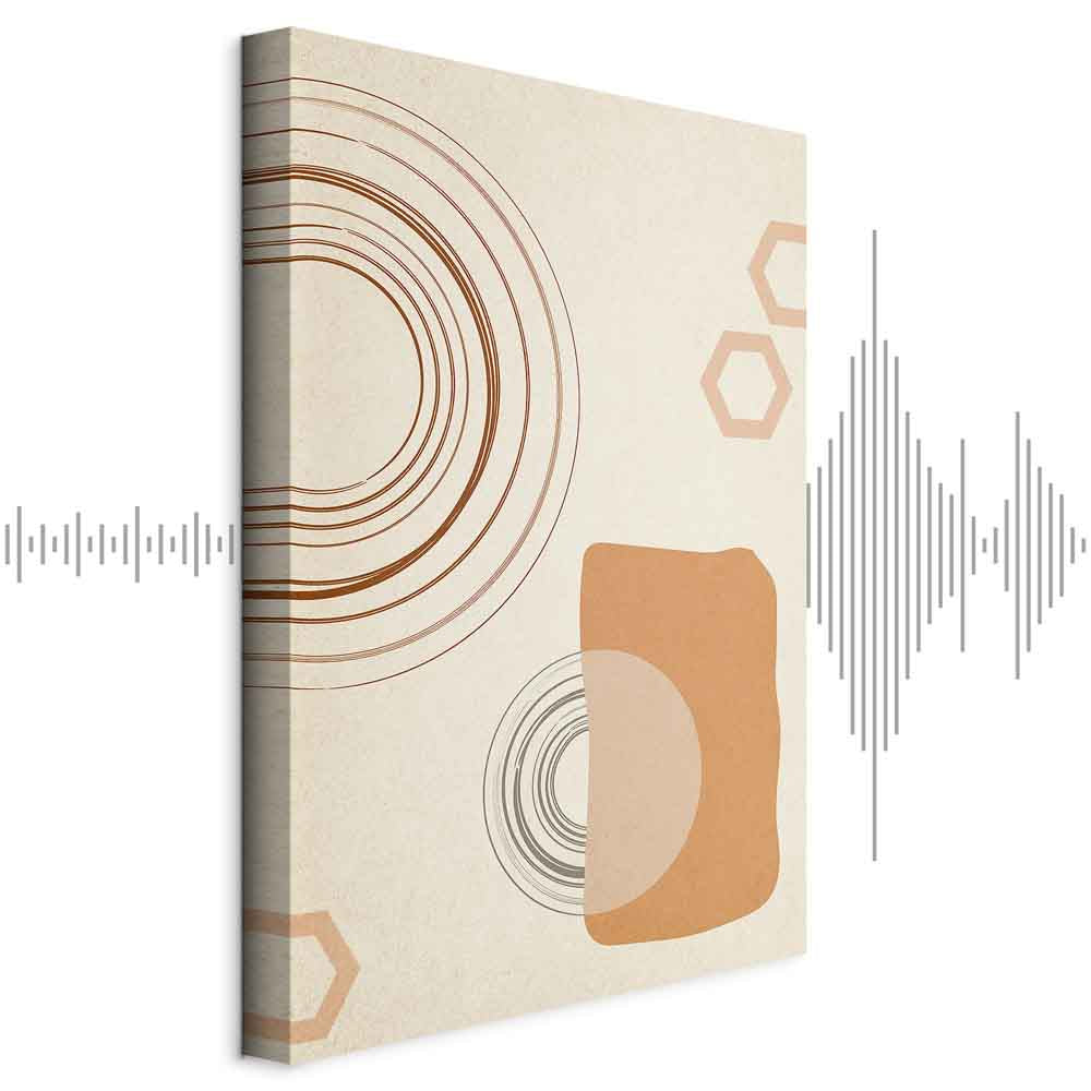 Sand Castles Abstract Geometric Canvas Print