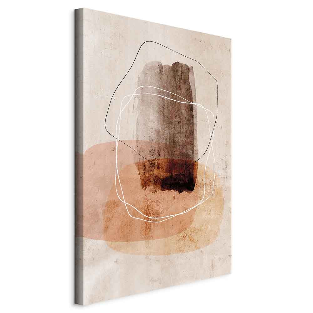 Abstract Circle Texture Vertical Canvas Print