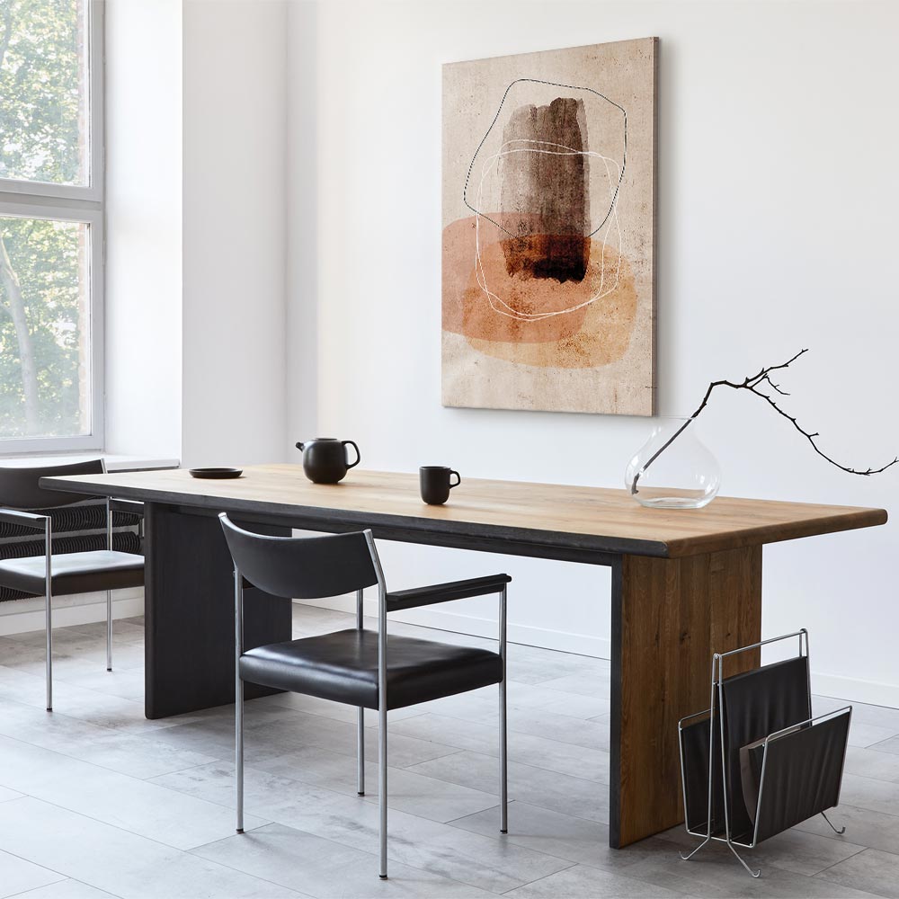 Abstract Circle Texture Vertical Canvas Print