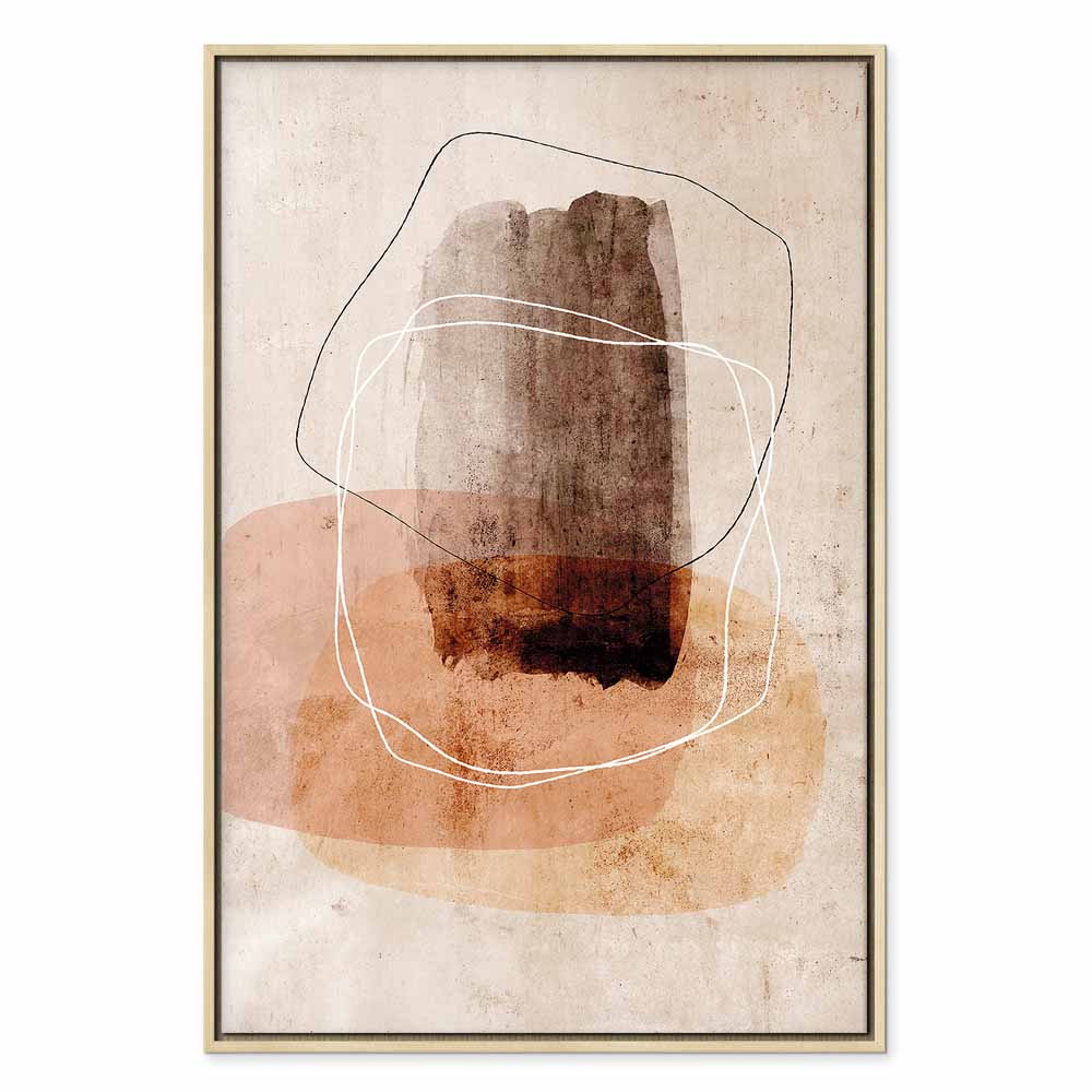 Abstract Circle Texture Vertical Canvas Print