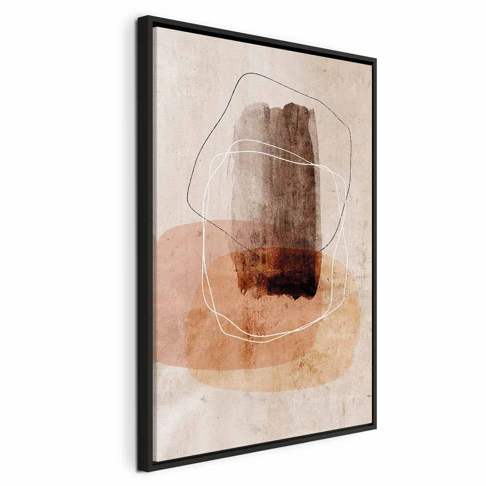 Abstract Circle Texture Vertical Canvas Print