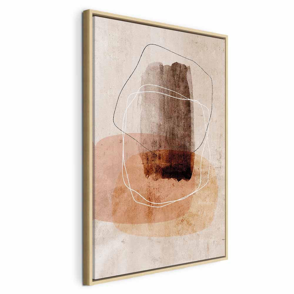 Abstract Circle Texture Vertical Canvas Print