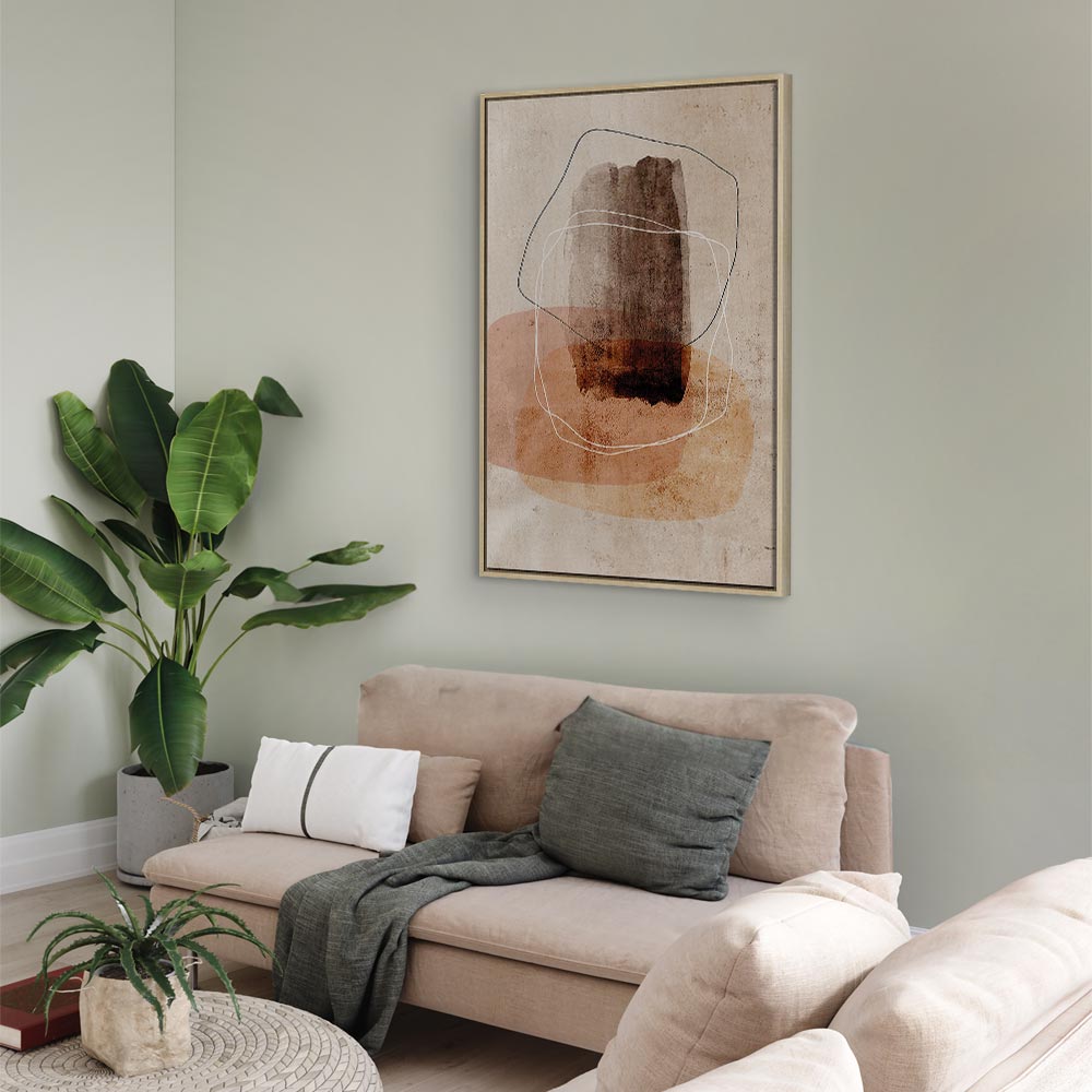 Abstract Circle Texture Vertical Canvas Print