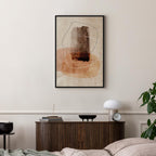 Abstract Circle Texture Vertical Canvas Print