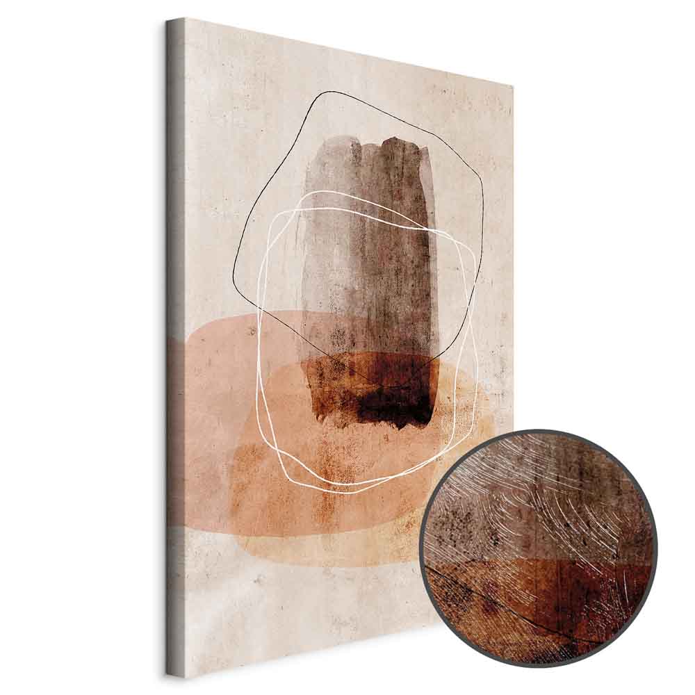 Abstract Circle Texture Vertical Canvas Print