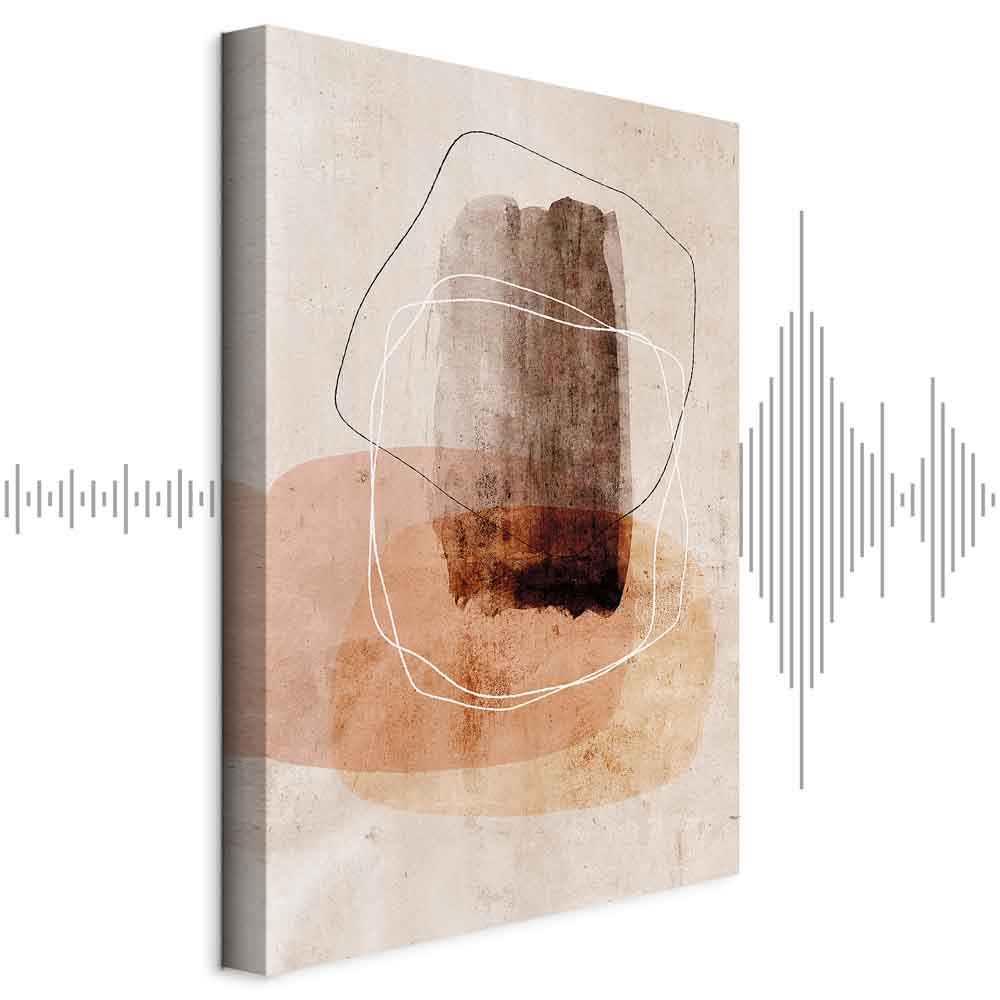 Abstract Circle Texture Vertical Canvas Print