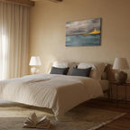 Golden Abstract City Canvas Print