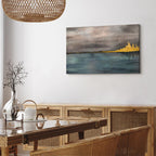 Golden Abstract City Canvas Print