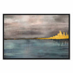 Golden Abstract City Canvas Print