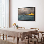 Golden Abstract City Canvas Print