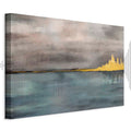 Golden Abstract City Canvas Print