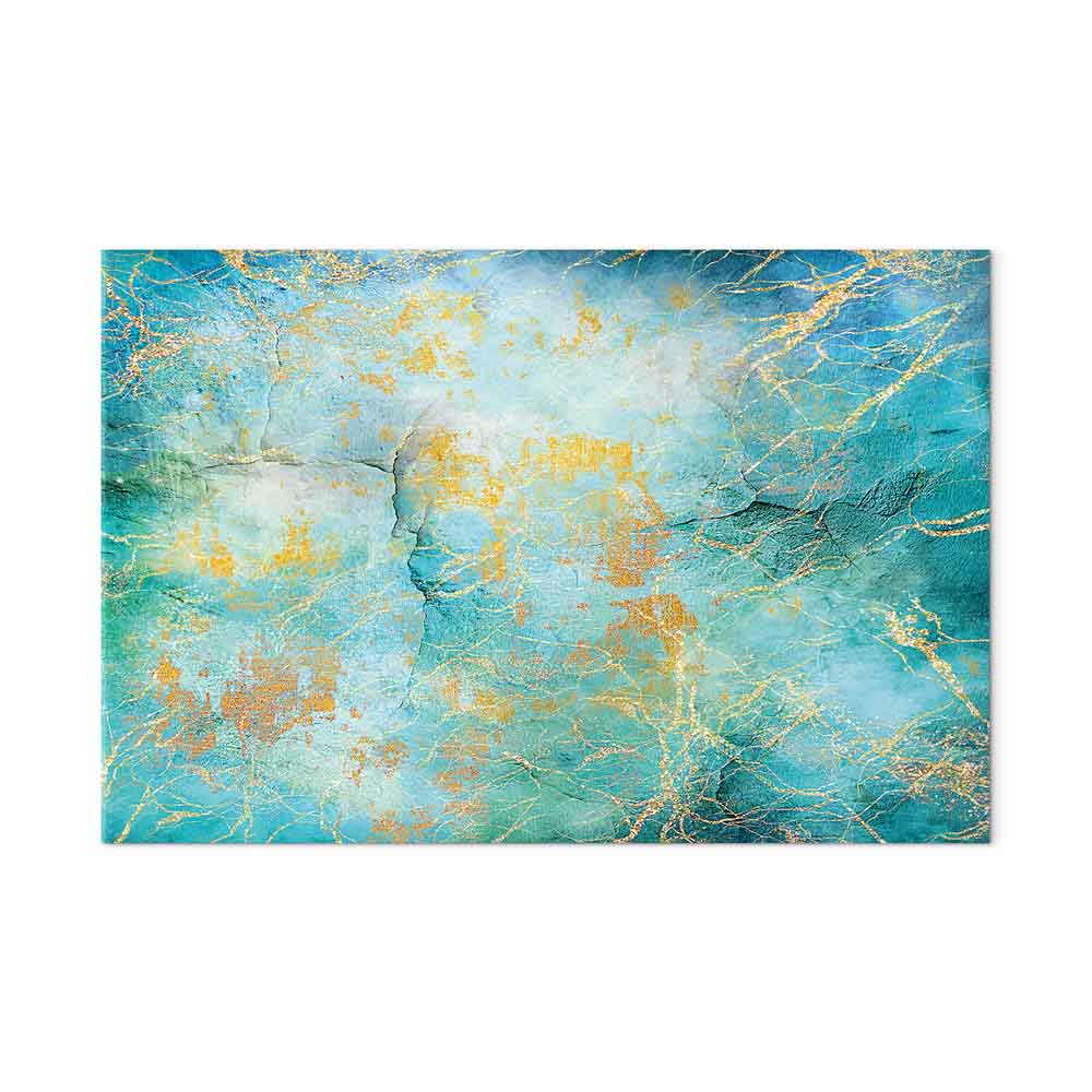 Emerald Ocean Abstract Texture Canvas Print