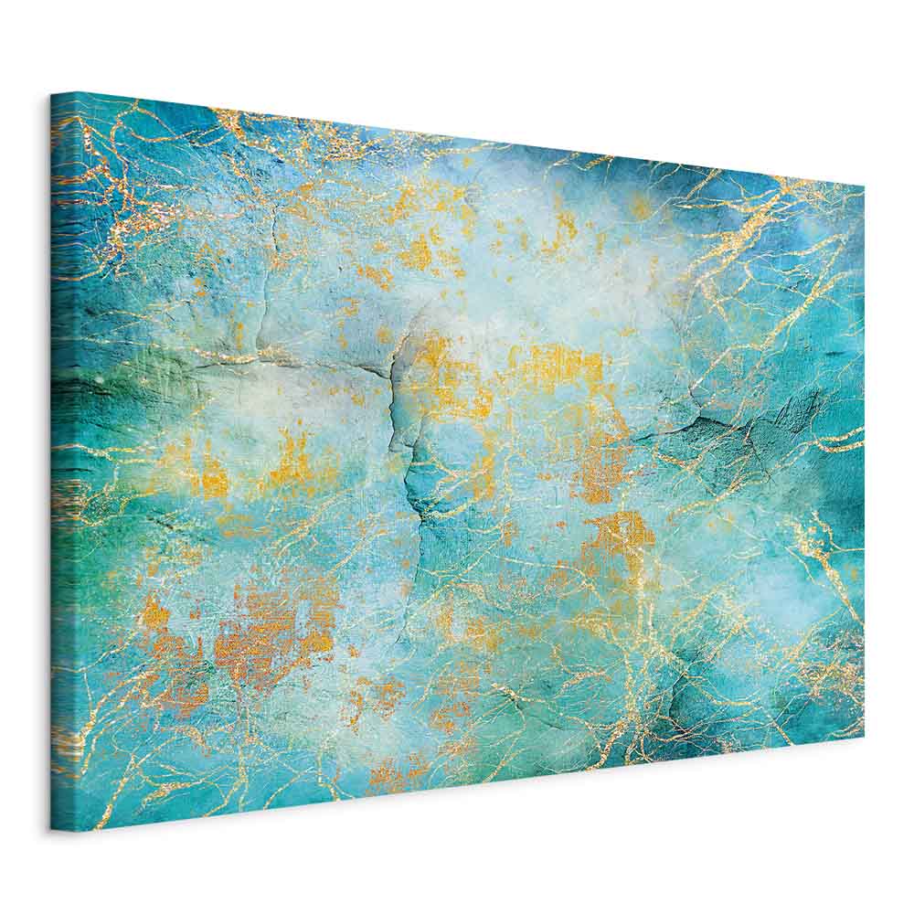 Emerald Ocean Abstract Texture Canvas Print