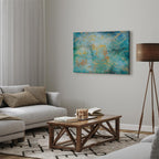 Emerald Ocean Abstract Texture Canvas Print