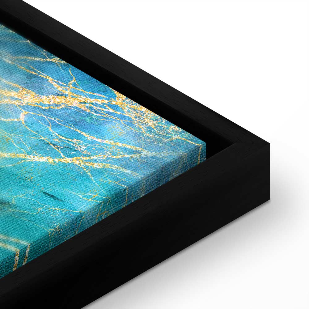 Emerald Ocean Abstract Texture Canvas Print