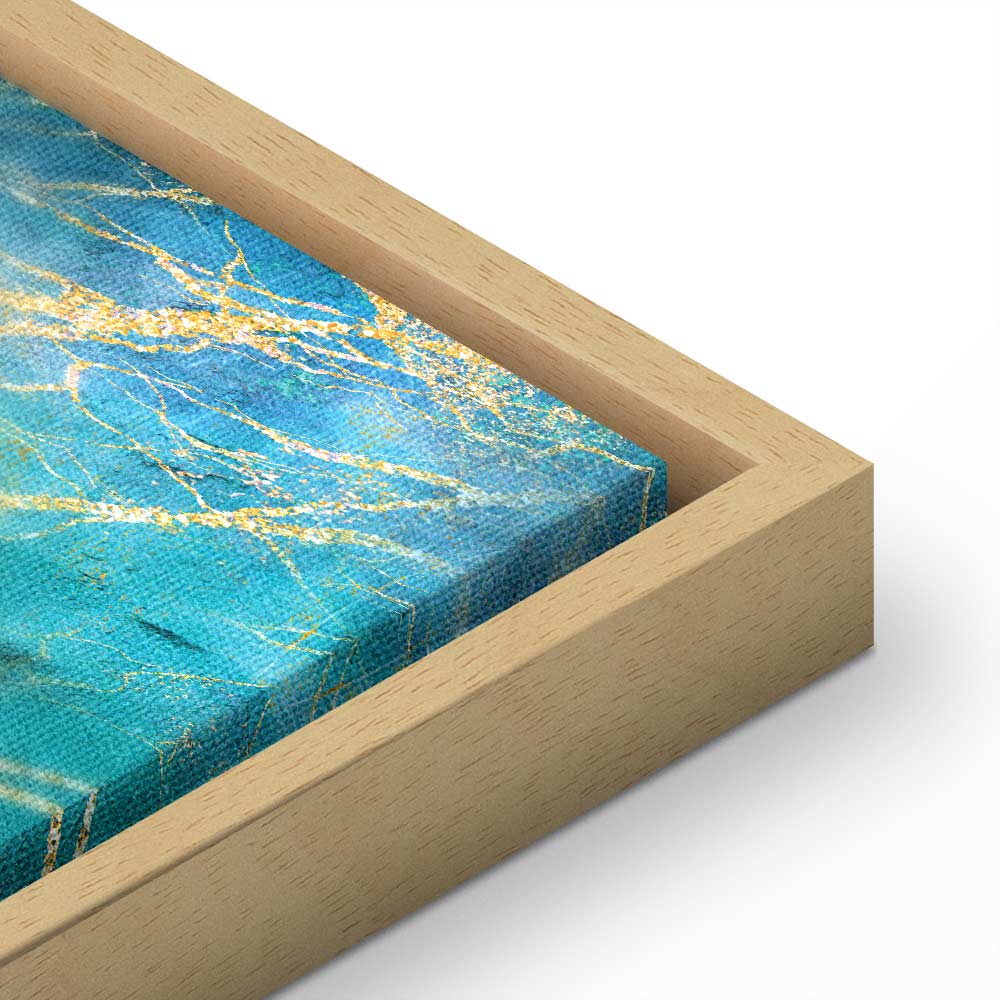 Emerald Ocean Abstract Texture Canvas Print