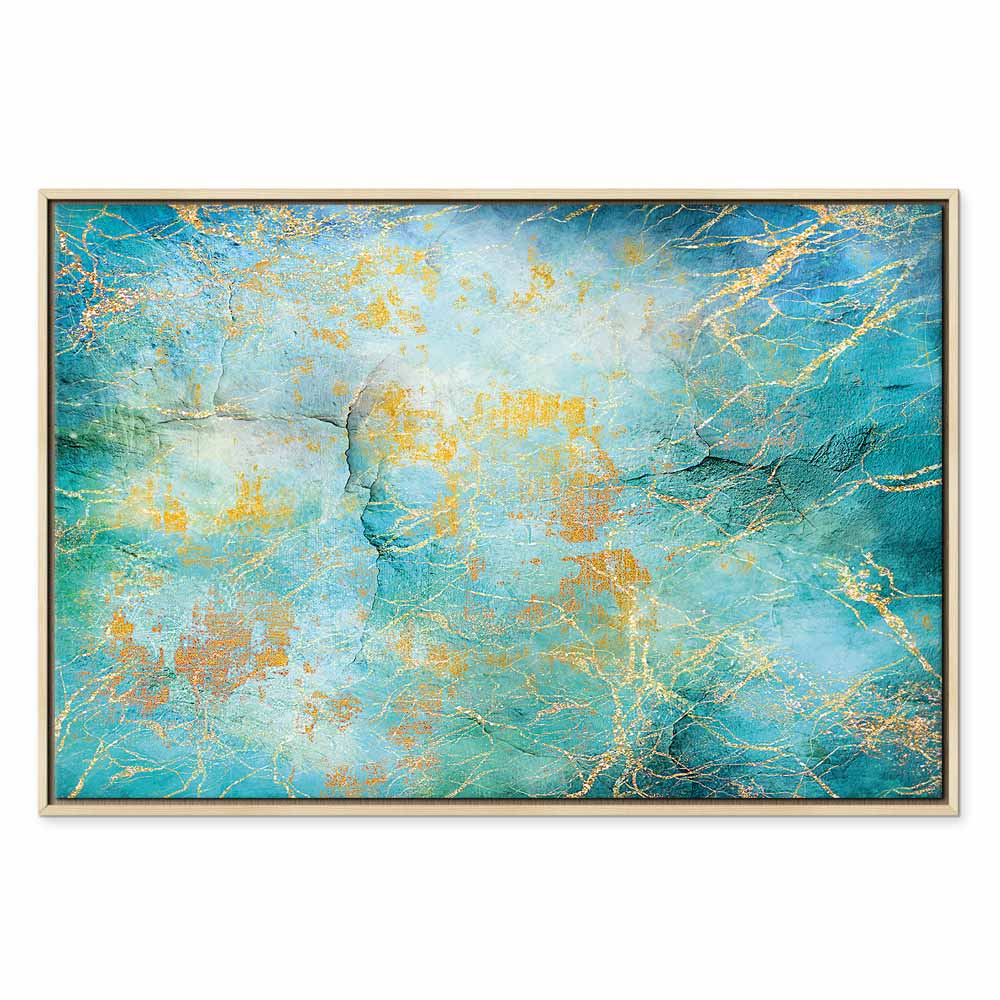 Emerald Ocean Abstract Texture Canvas Print