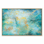 Emerald Ocean Abstract Texture Canvas Print