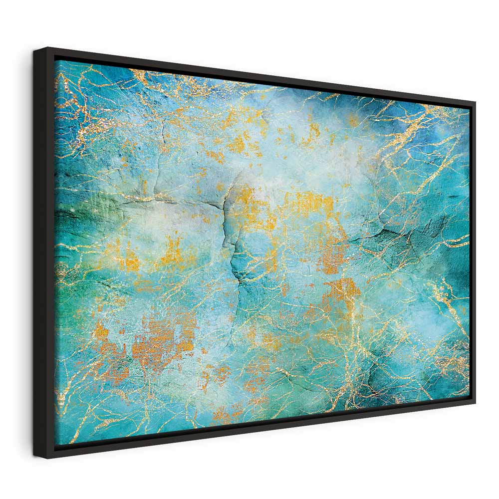 Emerald Ocean Abstract Texture Canvas Print