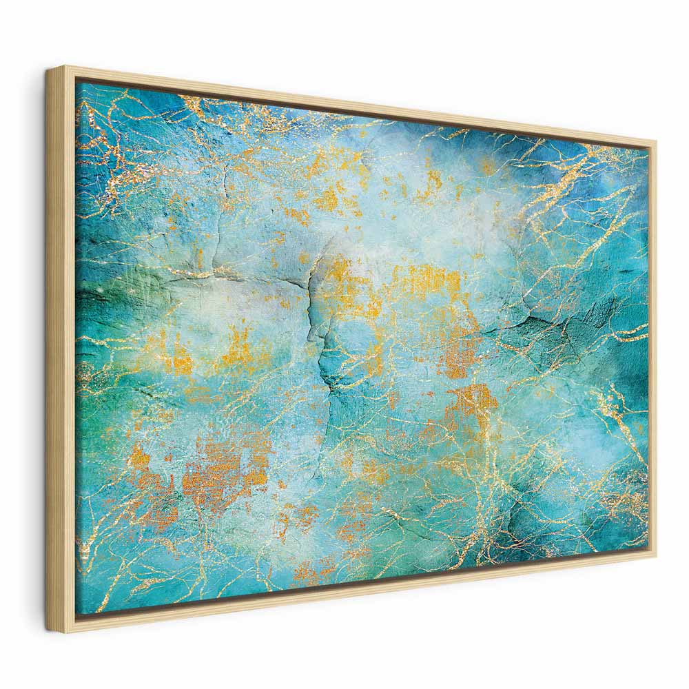Emerald Ocean Abstract Texture Canvas Print