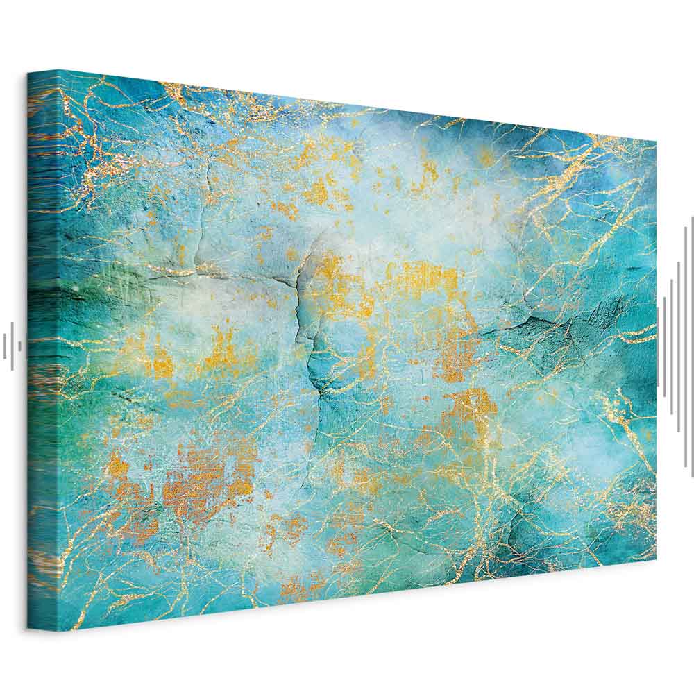 Emerald Ocean Abstract Texture Canvas Print