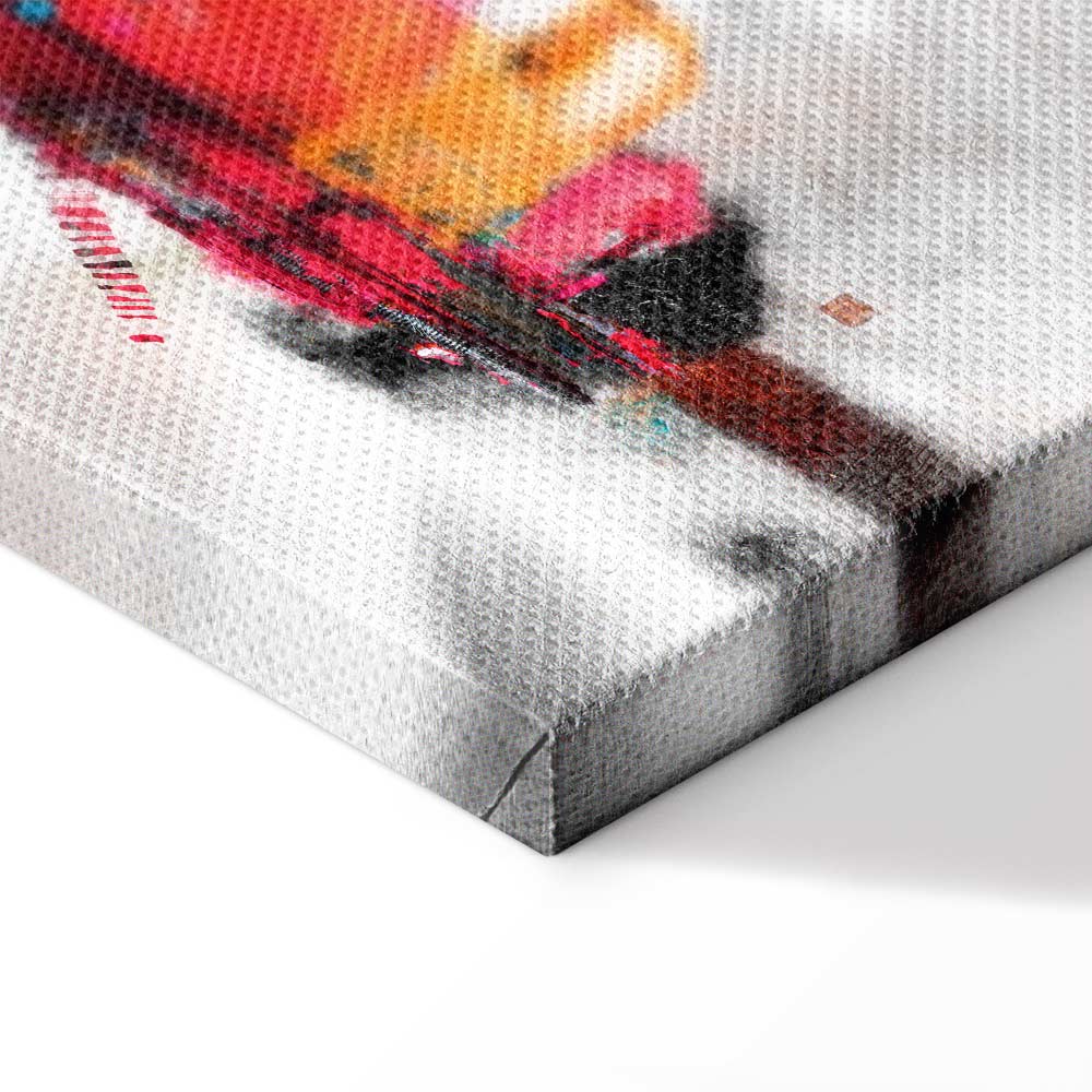 Colourful Abstract Installation Narrow Canvas Print