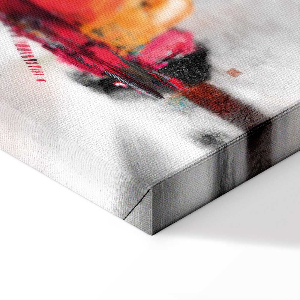 Colourful Abstract Installation Narrow Canvas Print