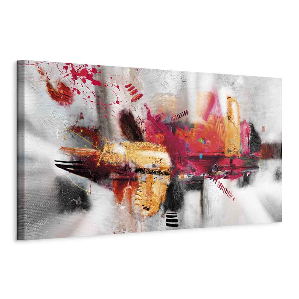 Colourful Abstract Installation Narrow Canvas Print