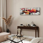 Colourful Abstract Installation Narrow Canvas Print