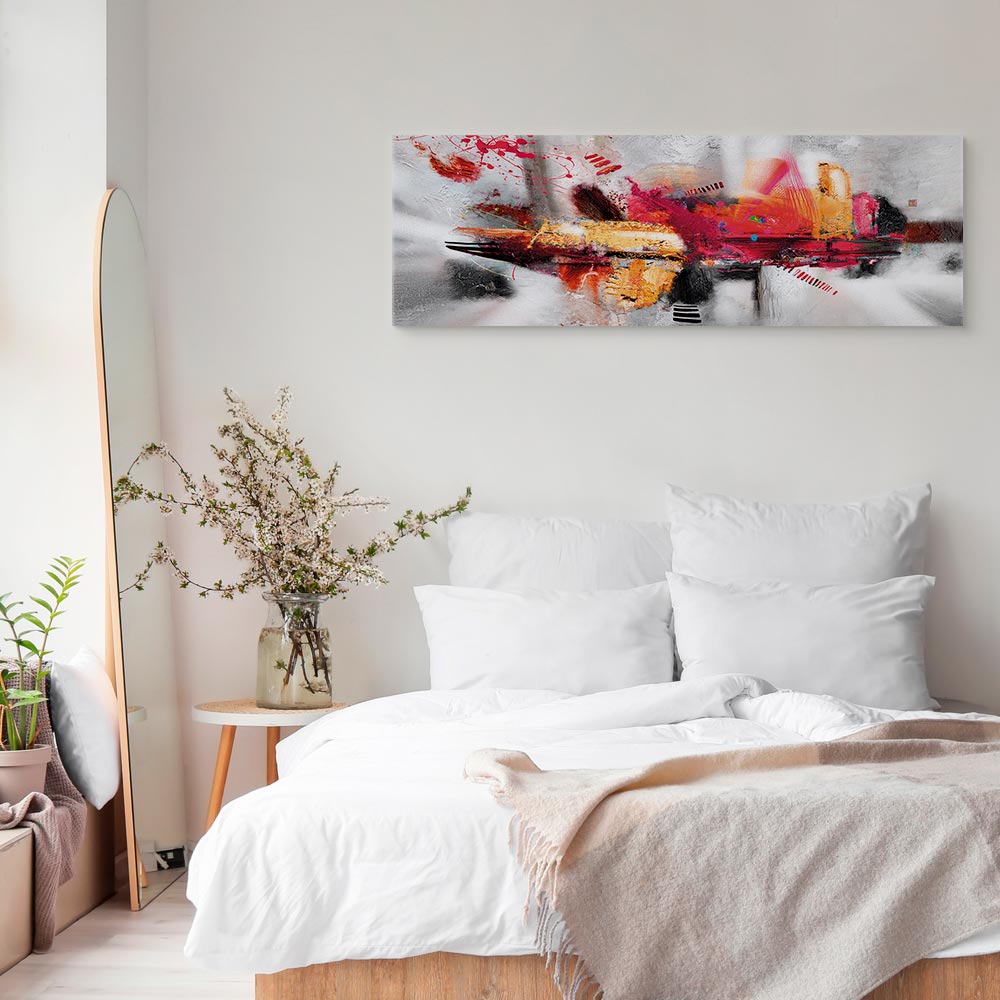 Colourful Abstract Installation Narrow Canvas Print